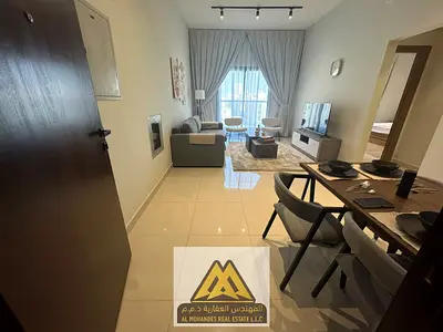 For Annual Rent 1 Bedroom and Living Room AED 36,000 First Occupant with Master Bedroom Al Nuaimiya 1 Ajman New Building with Balcony and Central AC A