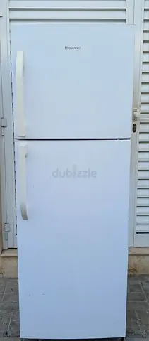 Hisense Fridge Freezer, condition is working good. 320 liters net capacity. White color.