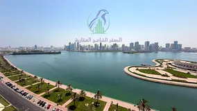 four BR + Living Room for Rent in Al Majaz 3, Sharjah | Sea View Towards Al Khan Corniche | Maid’s
