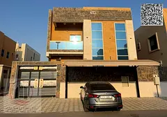For rent, a villa in Ajman Al Yasmeen, 5 master rooms, a Majles room, a hall,