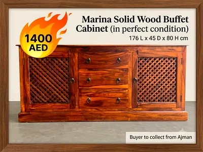 Marina solid wood buffet cabinet