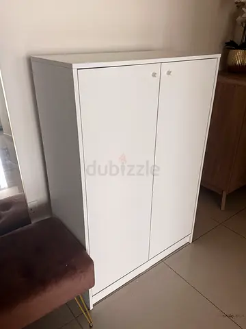 Convenient White Shoe Cabinet