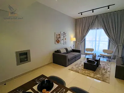 Brand new 1BR apartment for rent with 2 baths, central AC, built-in wardrobes, free month, prime location, and ready to move in now!!