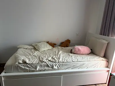 Bed with mattress