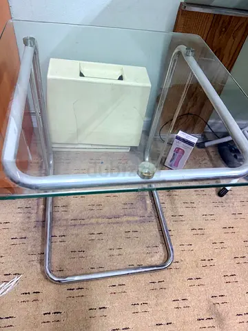 Glass Side Table / End Table – Modern Chrome Finish