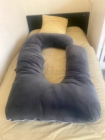 Large U-shaped Body/Pregnancy Support Pillow - Grey