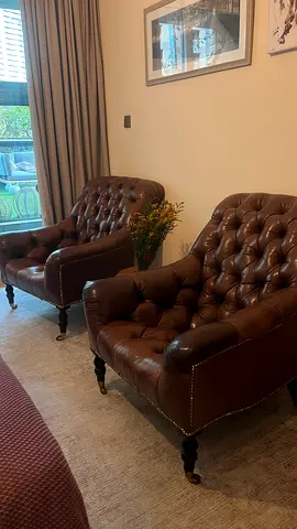 Ralph Lauren leather armchairs vintage