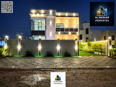 Luxuriously finished villa with a swimming pool in the Al Amra area, Ajman. The price includes electricity, water, and air conditioning units. Plot si