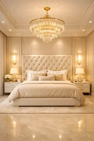 Modern stylish 180*200 king size Bed with tufted headboard