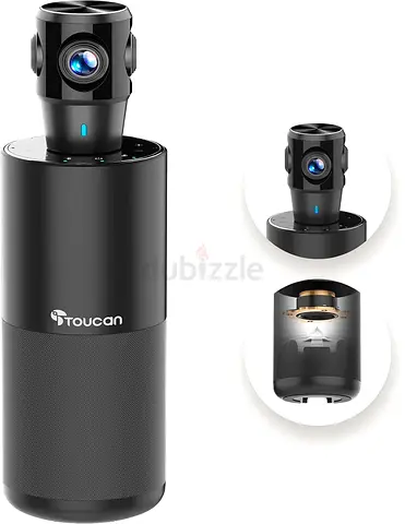 TOUCAN 360-Degree Video Conference Camera, 1080p HD Webcam with 4 Noise