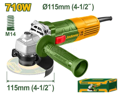 Jadever 710W 115mm (4.5") Angle Grinder – M14 Spindle, Brand New