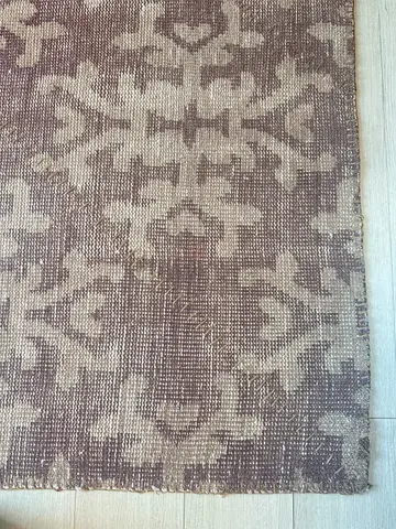 Light beige and brown patterned shabby chic area rug - good condition - from Marina furniture