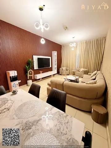 For sale: 2 bed hall apartment in Ajman One Towers, Tower 8, floor 23, 2 bedrooms, living room, kit