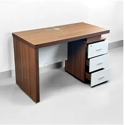 Wooden Office Desk with 3 Drawers - Good Condition