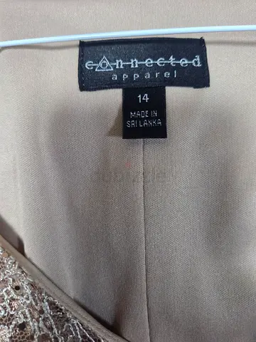 Garnet Hill beige women's dress, size 14, good condition