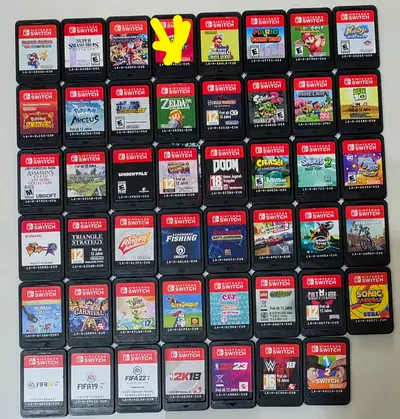 Nintendo Switch game, mario Minecraft pokemon doom Splatoon kirby zeldab sonic fifa