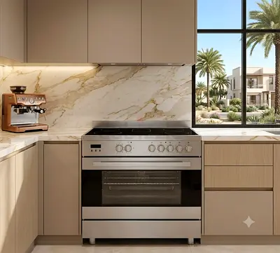 Midea 90cm 5-Hob Electric Ceramic Cooker – Premium Collection