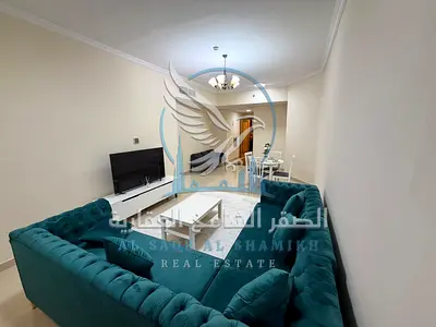 Two-bedroom apartment for rent in Muwailih Al Jadeeda, first occupancy, spacious rooms and excellent finishes. Utilities not included.