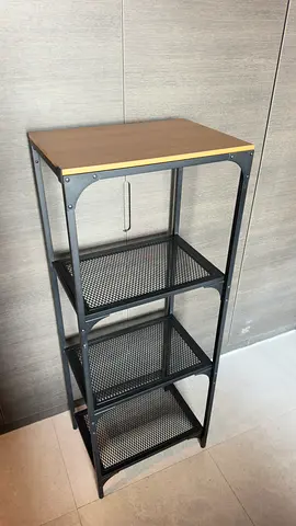 Ikea Fjallbo Shelving Unit. 51x136cm. Black/Wood