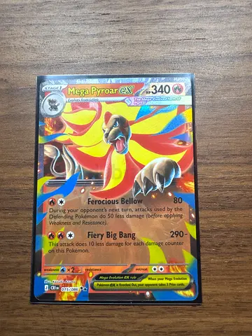Mega Pyroar EX Holo Rare Pokémon Card (Sleeved)