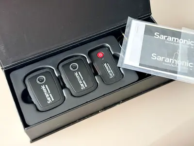 Saramonic Blink500 B2, 2 wireless mics + receiver, used 3 times