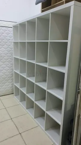 White 25-Cube Storage Shelf Unit - Good Condition