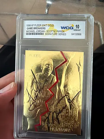 1996 Michael Jordan Game Breaker 23KT Gold Signature Series Card (Graded Gem 10)