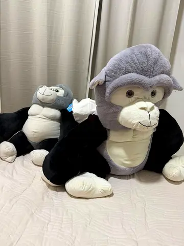 Large Plush Gorilla Toy (Set of 2) - Soft Stuffed Animals