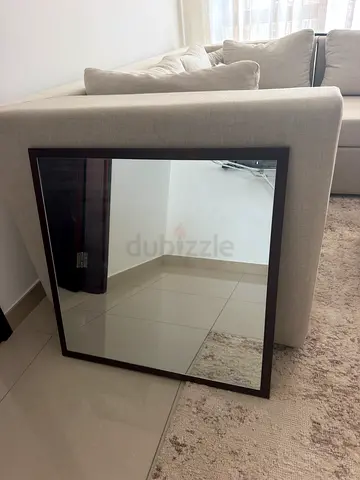Large Wall Mirror with Dark Wood Frame - Great Condition. It is brand new never been hung