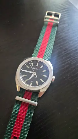 Gucci GG2570 Dive Watch with Web Nylon Strap