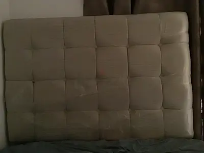 Upholstered Beige Padded Headboard - Queen/King Size