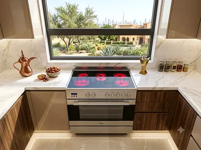 Midea 5-Hob Digital Electric Ceramic Cooker – 90×60 cm