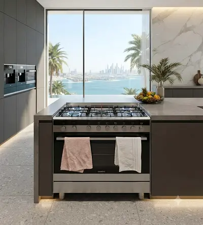 Siemens Italian Made 90x60cm 5-Burner Gas Cooker – Freestanding Cooking Range