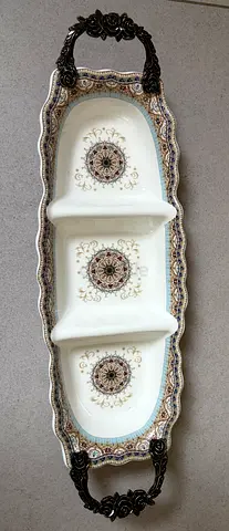 Danietta Porcelain Serving Platter (45.6 x 14 x 6.2 cm) - New in Box