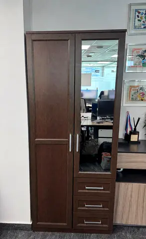 Dark wood storage cabinet