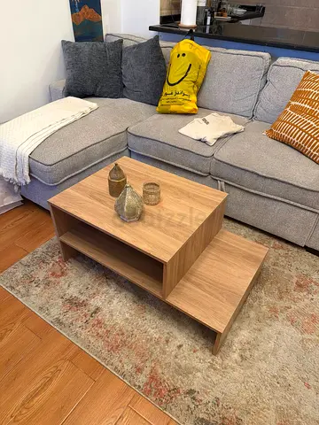 Free - Modern two-tier wooden coffee table — good condition