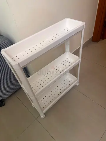 White 3-Tier Plastic Storage Shelf - Lightweight Organizer