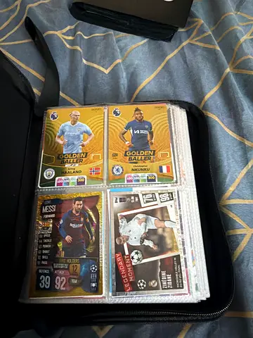 Collection of Football Trading Cards in Binder (UEFA & Premier League)