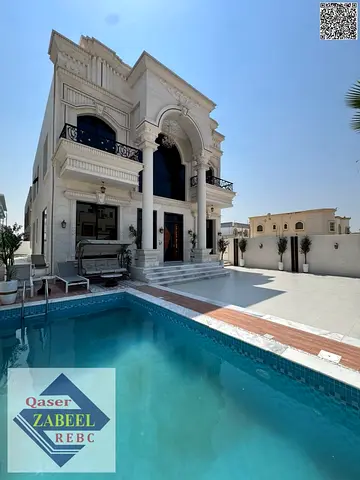 للبيع فيلا كلاسيكية فاخرة في عجمان مع مسبح خاص