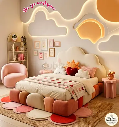 New elegant beautiful 90*200 could boucle bed for kids
