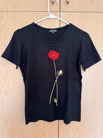 Cacharel Black T-shirt - Size 3 (S/M)