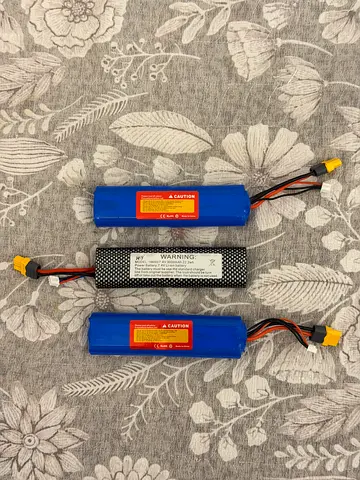 Three RC LiPo Batteries (3000mAh & 5400mAh) with Connectors - Used few times