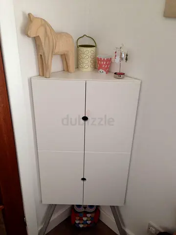 Ikea white wall-mounted storage cabinet 47 × 110 cm (18 1/2×43 1/4")