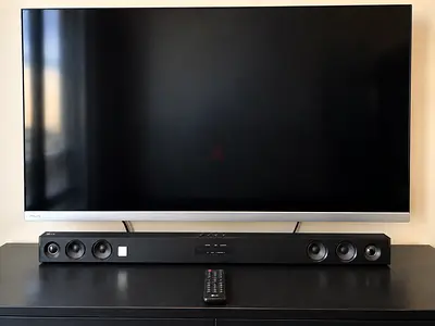 Philips 65" 4K UHD Smart TV (65PUT6654/56) - Dolby Vision & At with Soundbar Bundle with Woofer