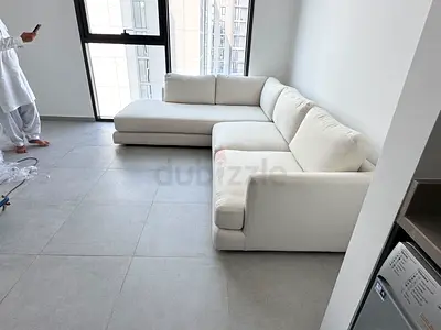 West Elm L shape Sofa Beige