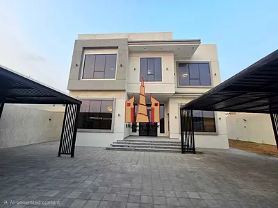 Brand new luxury modern 5 bedroom villa 2 hall Majlis 2 kitchen opposite Zahia city center 200k