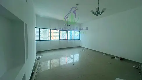 غرفة وصالة للايجار السنوي في منطقة الممزر الشارقة جيم ومسبح مجاني 2 حمام غرفة ماستر مساحة ضخمه اطلالة مفتوحة موقع متميز