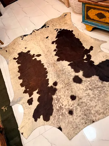 Top top quality patch work Brazilian Genuine Cowhide Rug - Large Brown & White Hide,