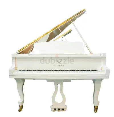 Heinrich HGP-152W Grand Piano Curly legs - White