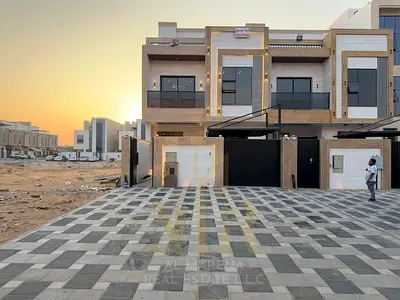 فيلا جاهزة للسكن طابقين وورف عدد 7 غرف نوم بسعر شامل رسوم المكيفات وكهرباء ومية مقابل شارع الشيخ محمد بن زايد مباشر